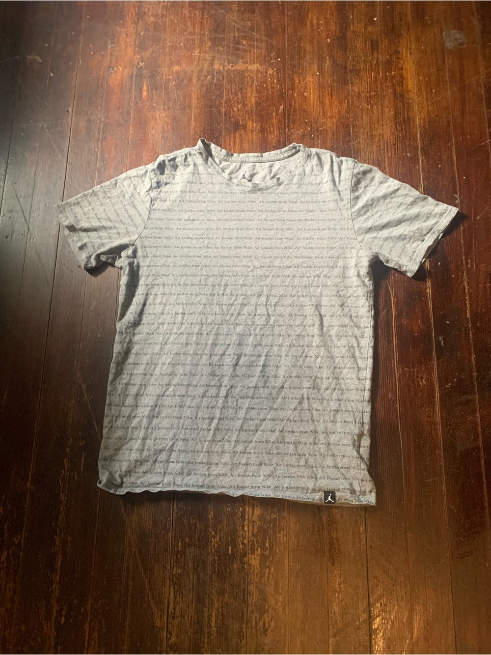 Men’s Nike Light Gray All-Over Logo Short Sleeve Tee